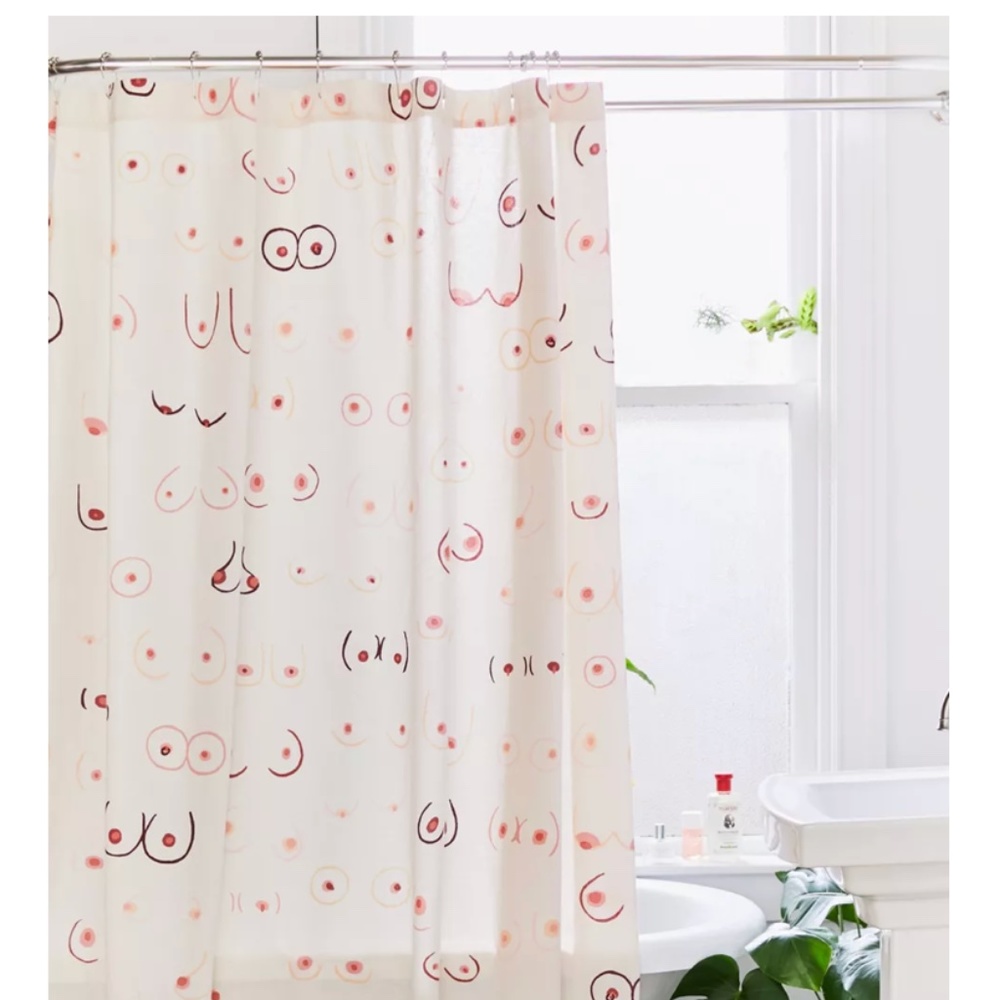 Allover Boob Shower Curtain
